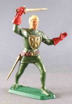 Starlux - Middle-Age - 66 series (choc series) - Footed Knight Barehead Sword (Green & red Gloves) (ref MPC 37)