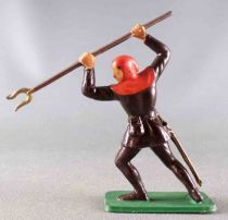Starlux - Middle-Age - 69 series (choc series) - Footed Man-at-Arms Fork (Bordeaux & Red hood) (ref MPC 44)