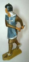 Starlux - Middle-age - serie 58 - ref  6010 (gold base) - footed crusader decladding is sword (dark blue)