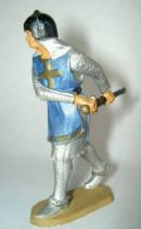 Starlux - Middle-age - serie 58 - ref  6010 (white base) - footed crusader decladding is sword (metalised blue)