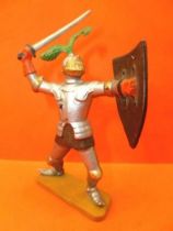Starlux - Middle-age - serie 62 - ref 6038 (grey base) - footed knight in armor