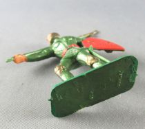 Starlux - middle-age - serie 69 (choc series) - footed footed trooper with pike (green & red) (ref MPC 43)