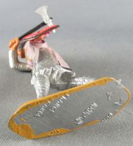 Starlux - Moyen-âge - série 58 - réf 6009 (socle gris) - Piéton croisé combattant hache