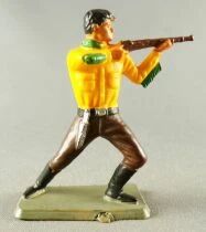 Starlux - Nestl&eacute; Kohler - Cow-Boys - Pi&eacute;ton Tireur Fusil Debout Genoux Pli&eacute;s Jaune & Brun N&deg; 137