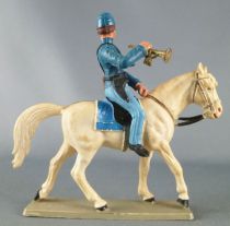 Starlux - Nordistes - Série décor spécial - Cavalier Clairon Cheval blanc tête droite (réf CNS6)