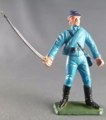 Starlux - Nordistes - S�rie ordinaire - Pi�ton Sabre � la main (bleu ciel) (r�f N5)