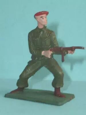 Starlux - Paratroopers - Serie Luxe - Fighting standing firing mp (khaki) (r�f 5068)