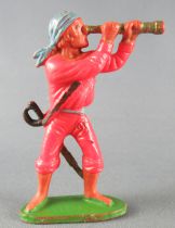 Starlux - Pirates 54 Series -  ref 264 - Standing with Telescope (red orange)