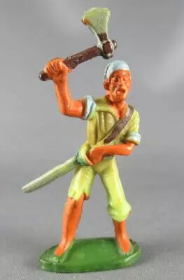 Starlux - Pirates 54 Series - ref 267 - Standing with axe (green)