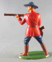 Starlux - Police Montée Canadienne - Piéton tireur fusil debout (grand chapeau collé) (réf 2341)