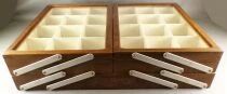 Starlux - Retailers Compartmentalised Wooden Folding Box for Miniatures - Dark Oak