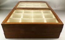 Starlux - Retailers Compartmentalised Wooden Folding Box for Miniatures - Dark Oak