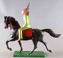 Starlux - Sioux Regular Series 1965 - Mounted Axe (green) black trotting horse (ref 433)