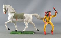 Starlux - Sioux Regular Series 1965 - Mounted with torch (yellow) white troting horse (ref 435)