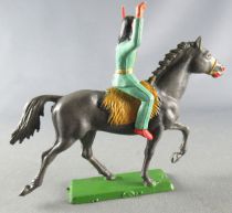 Starlux - Sioux Série Ordinaire 65 - Cavalier Tireur à l\'arc (vert) cheval gris trot (réf 434)