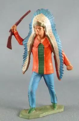 Starlux Michel - Figurines Indiennes Sioux Série Luxe Spéciale 65 - 12 Piétons Neufs Sous Sachet