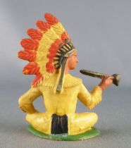 Starlux - Sioux Series Regular 57 - Footed Chief seated (yellow) (ref 165)
