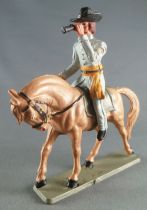 Starlux - Sudistes - Série ordinaire - Cavalier Officier longue vue cheval baie tête penchée (réf CS1)