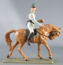 Starlux - Sudistes - Série ordinaire - Cavalier regardant à droite cheval marron tête baissée (réf CSXX) 2