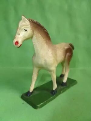 Starlux - The Farm - Animals - Horse (with base) (white & brown ) (Series 53/54 ref 541)