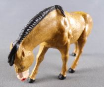 Starlux - The Farm - Animals - Horse Eating (without base) (BrownBlack Mane) (Series 60 ref 2542)