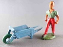 Starlux - The Farm - Wheel barrow & driver (series 53/54 ref 575)