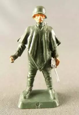 Starlux 30mm - Militaire - Allemand WW2 Soldat Poncho avec MG (r�f MV X)