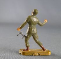 Starlux 30mm - Militaire - Armée Moderne - Combattant grenade & mitraillette socle sable (réf M11)