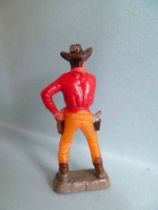 Starlux 35mm - Far-West Cow-Boys - Dégainant pistolet (rouge & jaune) (réf MCB 5124)