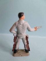 Starlux 35mm - Far-West Cow-Boys - Tireur pistolet debout (gris & marron) (réf MCB 5128)