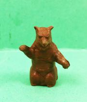 Starlux 35mm (1/50°) - Circus / Zoo - Animal Bear (brown standing) (ref MC 19) scaled for Solido Verem