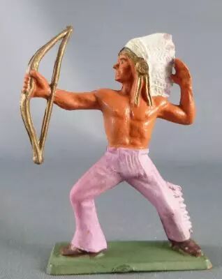 Starlux Michel - Indians - Series Luxe 55/56 - Footed Firing bow standling (ref 2143)