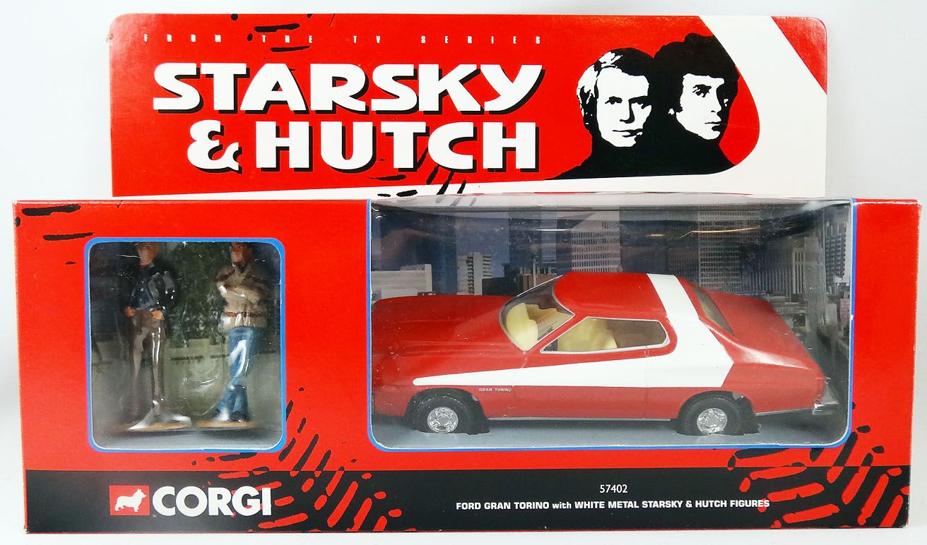 Corgi - 1:36 scale Ford Gran Torino (Starsky & Hutch figures included)