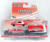 Starsky & Hutch - Greenlight Hollywood - 1976 Ford Gran Torino, 1972 Ford F-100 & Hauler 1/64ème \ chase\ 