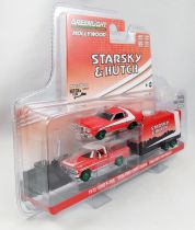 Starsky & Hutch - Greenlight Hollywood - 1976 Ford Gran Torino, 1972 Ford F-100 & Hauler 1/64ème \ chase\ 