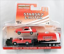 Starsky & Hutch - Greenlight Hollywood - 1976 Ford Gran Torino, 1972 Ford F-100 & Hauler 1/64ème