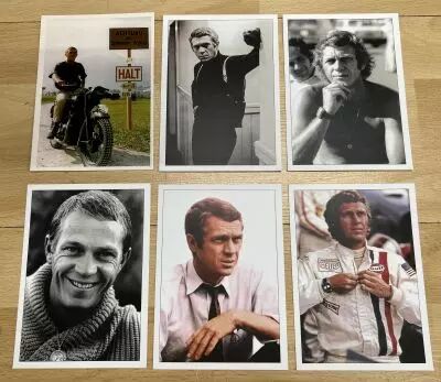Steve McQueen - Lot de 6 Cartes Postales 