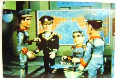 Stingray - Bloomsberry Books Postal Card - Troy & Sam conduct a briefing in the operation room