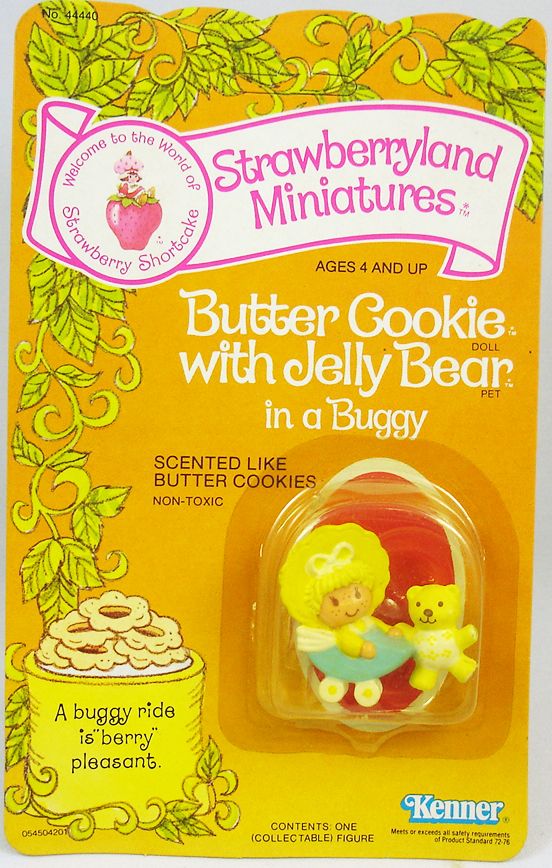 Butter Cookie with Bear Stroller Mini Strawberry Shortcake PVC Figure Figurine 