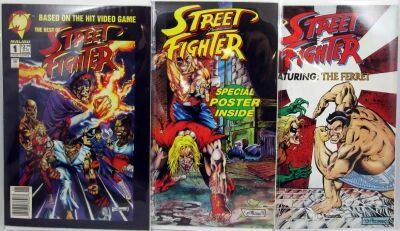 Street Fighter - Malibu Comics - Set complet N�1, 2 et 3 (par Don Hillsman) - 1993
