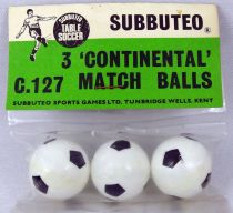 Subbuteo C.127 - 3 Ballons de match Continental - 3 Match Balls Continental (neuve sous sachet)
