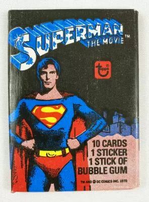 Superman (The Movie 1978) - Topps Trading Bubble Gum Cards - Pochette de 10 Cartes � Collectionner