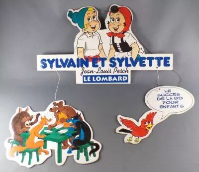 Sylvain et Sylvette - Plv Carton Double Face Le Lombard - Sylvain & Sylvette & les Comp�res