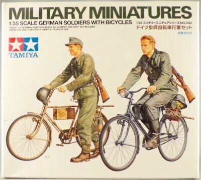 Tamiya MM-240 WW2 German Soldiers avec Bicyclettes 1/35 Miniatures Series Neuf Boite