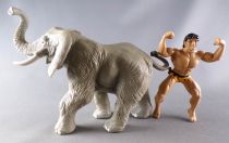 Tarzan - Figurine PVC Disjorsa - Tarzan sur Eléphant