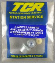 Tcr - 2 Jantes Arrières avec Essieu & Pignon Entrainement 3259-9 pour Voiture Bouchon Neuf Sachet