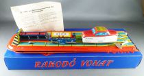 Technofix GE 197 Lemez Hungaria Boxed Automatic Lauder Rakodo Vonat with Mechanical tin Train 