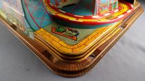 Technofix GE 307 Tin Wind-Up Roller Coaster Toy 2 Vehicles with Key no Box Mechanical tin Train 