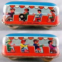 Technofix GE 307 Tin Wind-Up Roller Coaster Toy 2 Vehicles with Key no Box Mechanical tin Train 