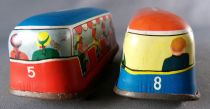Technofix GE 307 Tin Wind-Up Roller Coaster Toy 2 Vehicles with Key no Box Mechanical tin Train 